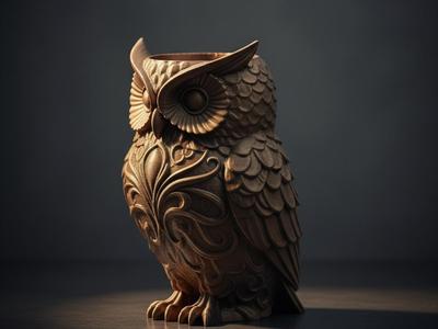 Owl Planter Pen Holder – Elegant Desk Organizer