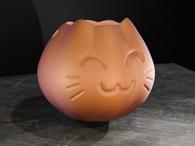 Kitty Pumpkin basket