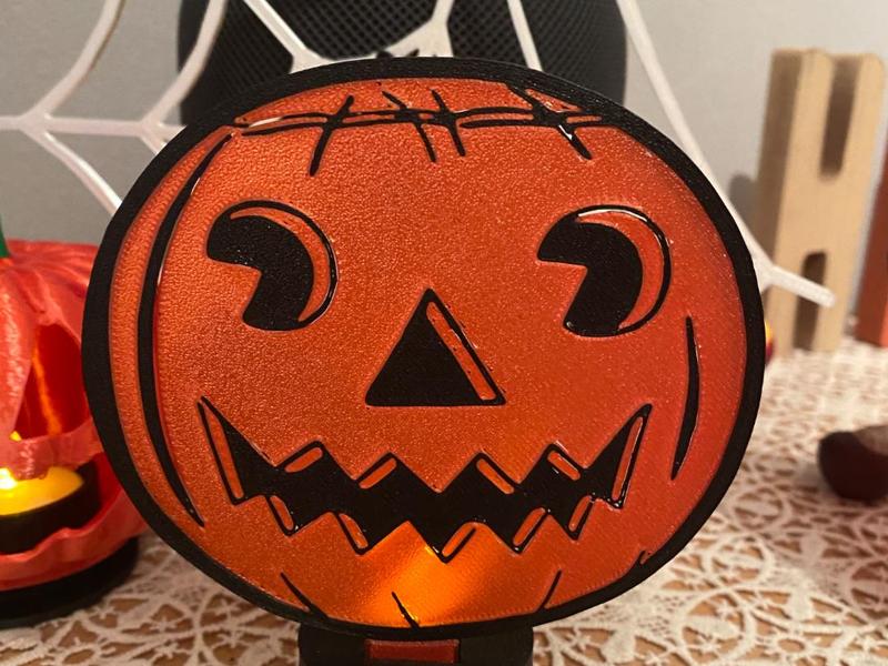 Halloween Pumpkin combinable with LED Candle Module