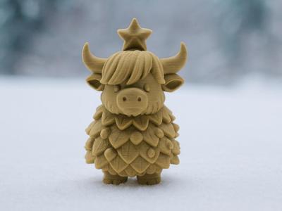 Winter Yak / Cow under the Starlight Magic