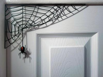 Spider and spiderweb Halloween decor