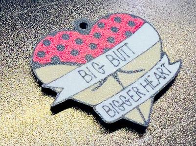 Big Butt Bigger Heart - Tattoo Style Keychain