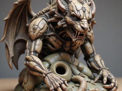 gargoyle with pen holder