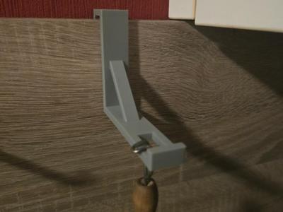 Long hook for kitchen brush, cloth, etc.