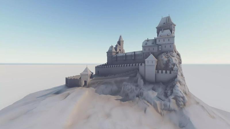 Trosky Castle Medieval 14thCentury Reconstruction 1 to 200 scale