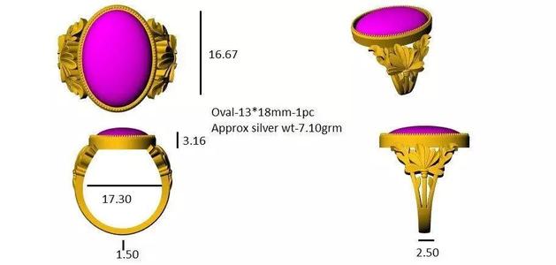 Beautiful 3D file for an antique style flower ring