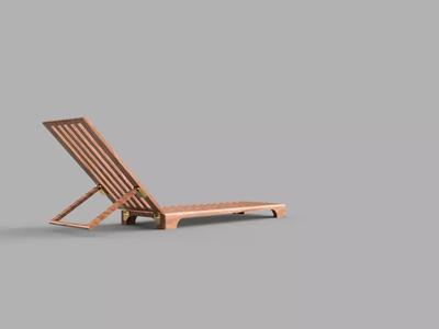 Recliner wooden lounge chair
