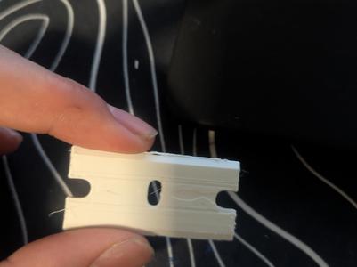 3D printer bed scraper (Plastic Razor blade)