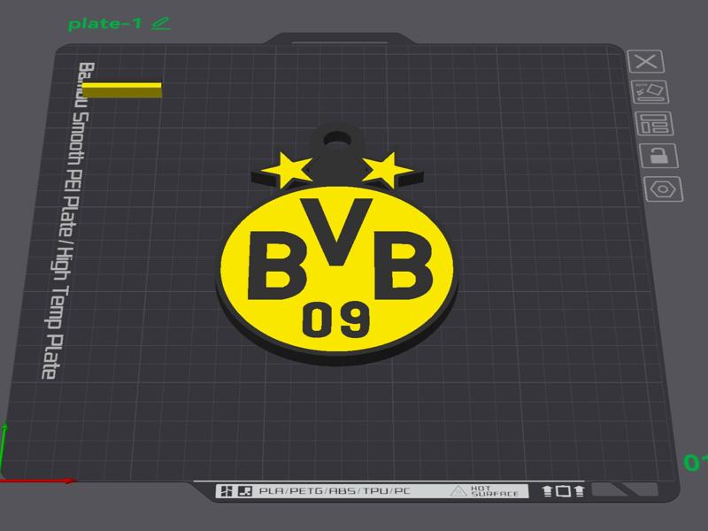 BORUSSIA DORTMUND FOOTBALL KEYCHAIN