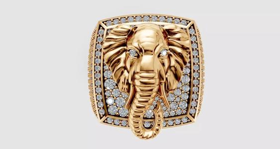 Elephant Head Ring