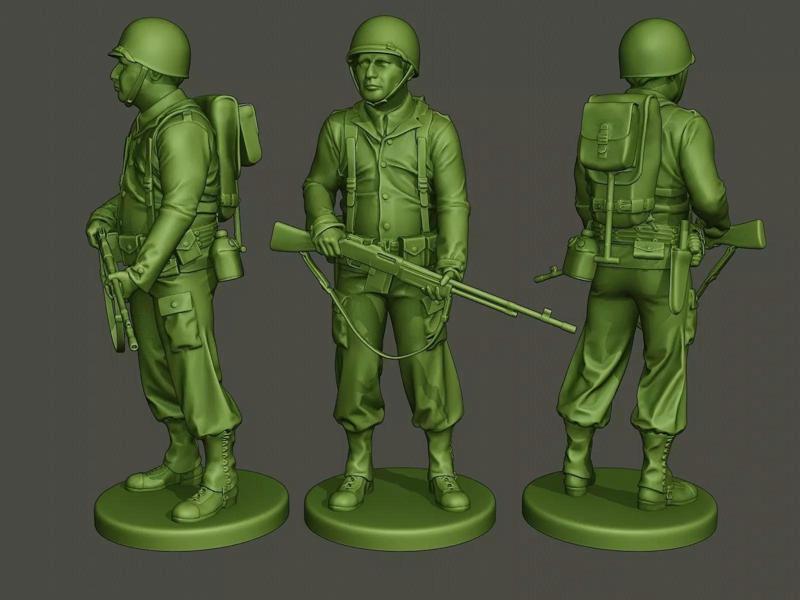 American soldier ww2 stand guard A3