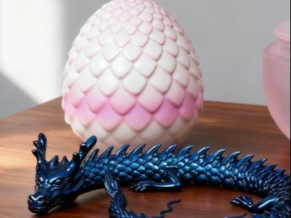 Dragon + Dragon Egg No Supports Single Plate Print