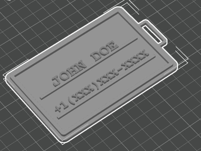 Customizable Luggage Name Tag (NO AMS NEEDED)