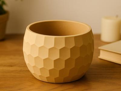 Honeycomb Design Flower Pot