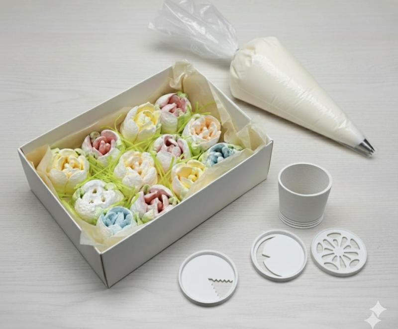 3 Large Tulip Icing Nozzles