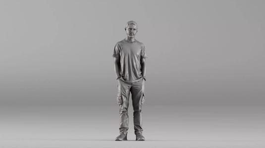 001657 Man in Casual Clothing 3dp