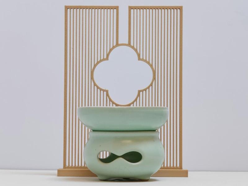 Cloud Flower Inlaid Desktop Screen (prints in only 1 hour 15 minutes, 47g filament)