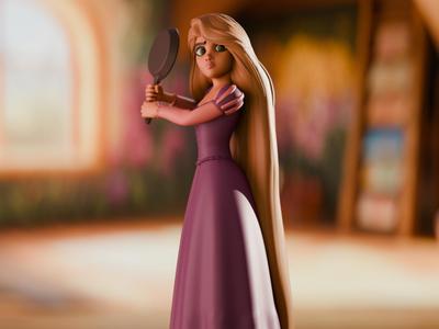 Tangled Rapunzel with a Frying Pan Action Figure