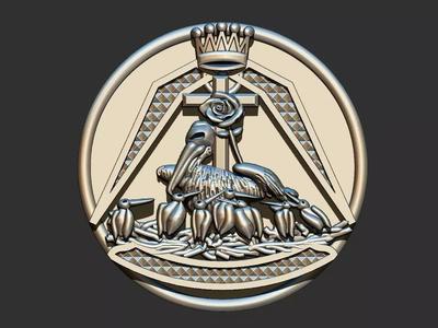 Rosicrucian Pelican Rose Cross