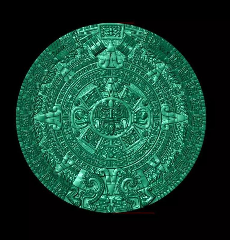 3D Pendnat aztec calendar