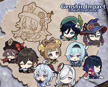 Genshin Impact Cookie Cutters Pack 1