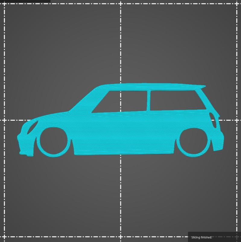 Mini Cooper S hardtop R53 silhouette key