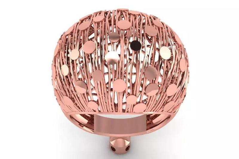 Vintage Filigree Ring STL OBJ FBX Renders Details