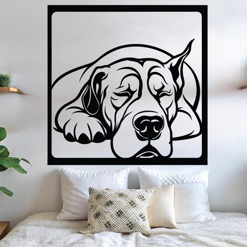 Great Dane sleeping wall art