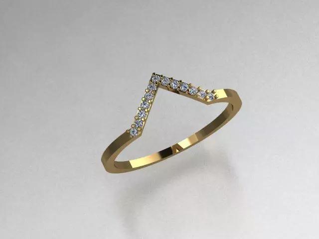 V shaped minimal smart ring