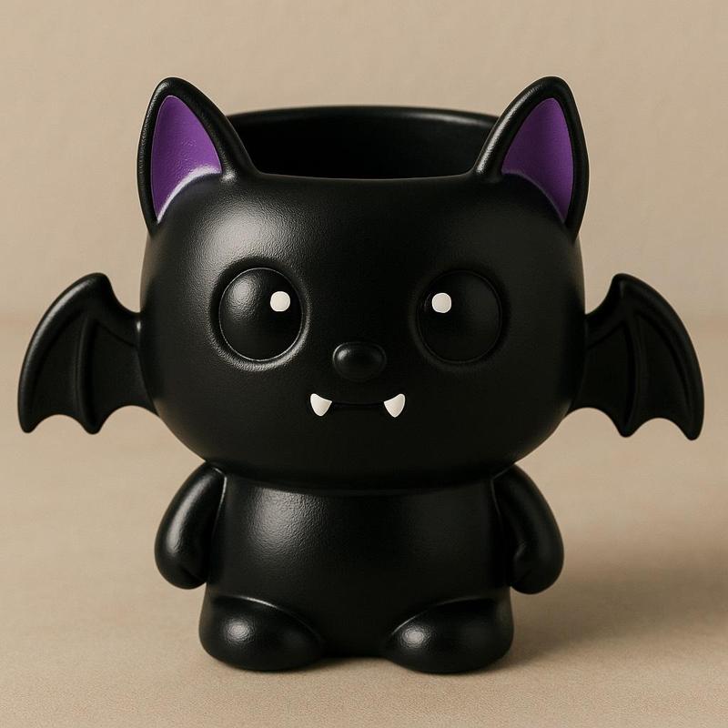 Murciélago, maceta, decoración, hogar, porta objetos, dulcero, fiesta, Halloween,