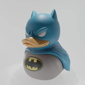 bathtub duck figurine with batman design