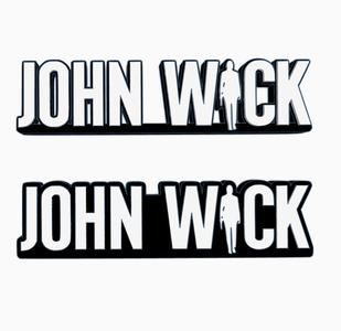 2x JOHN WICK Logo Display by MANIACMANCAVE3D