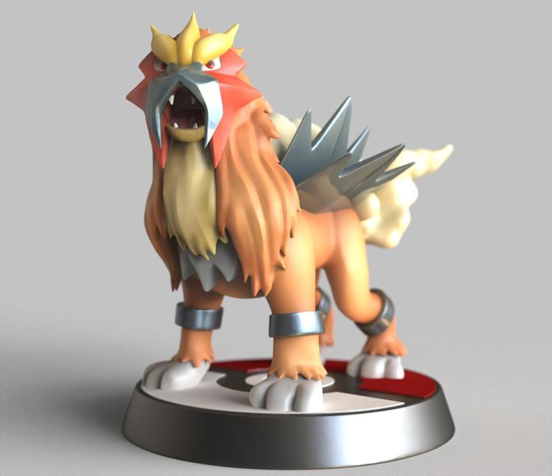 Entei - LEGENDARY - FAN ART - POKÉMON FIGURINE -POKEMONSOLGALEO