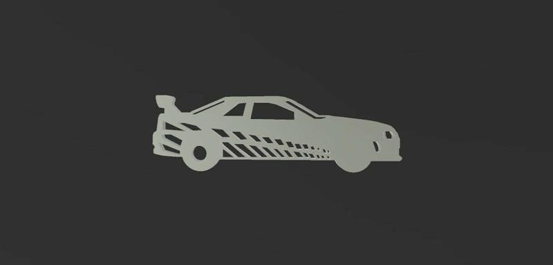 Nissan Skyline R34 Fast And Furious Keychain