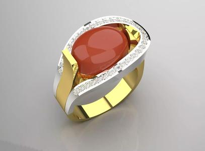 Two-tone Women Ring jr00151