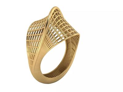 G1032 Geometric Wave Ring