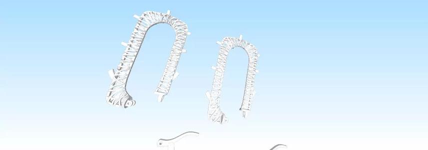 high-quality 3D model of elegant earrings