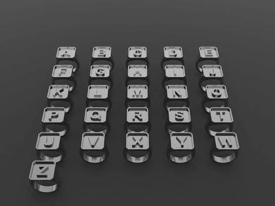 Signet Rings with Letters of the alphabet 3D print model
