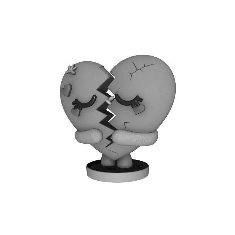 Heart Broken 3D Printed Emotional Art Sculpture