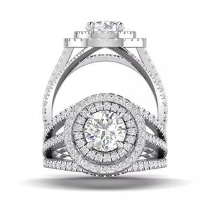 Double halo ring - JF046