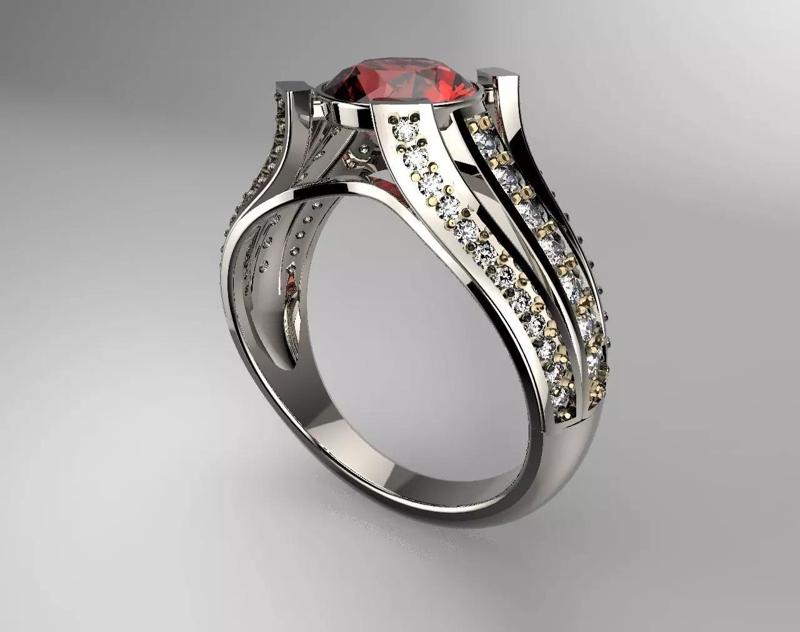 Solitaire Ring for Women Sterling Silver
