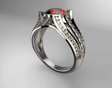 Solitaire Ring for Women Sterling Silver