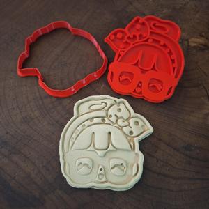 👩‍🎄 Mrs. Claus Cookie Cutter + Stamp STL with Handle