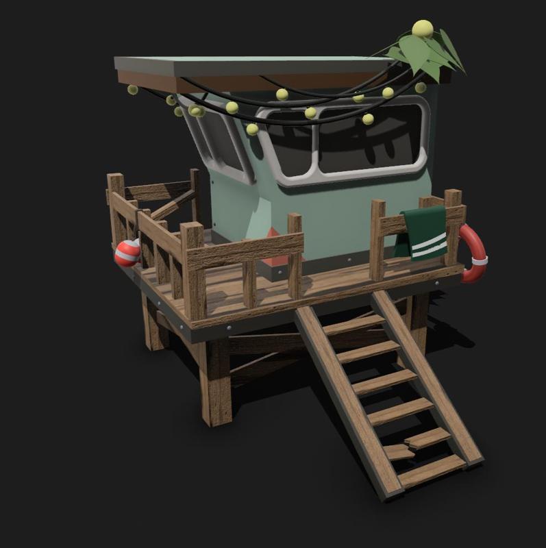 Life Guard Tower Prop Diorama