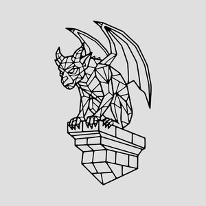 Gargoyle Line Art Wall Art