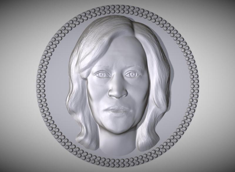 Kamala Harris medallion pendant 3D printing ready