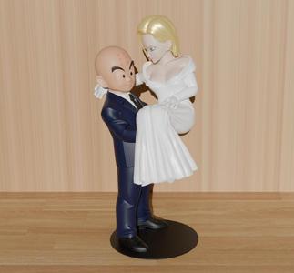 Krillin and Number 18 Cake Decoration - Krilin y Numero 18 Decoracion Pastel
