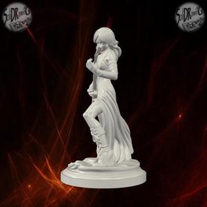 Female Rock Guitarist Sculpture – SoliDRawinGs SG933