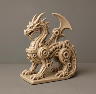 Industrial Dragon Sculpture