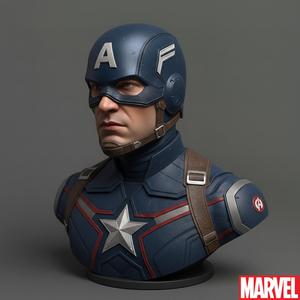 Captain America - Super Soldier with Helmet and Star Bust